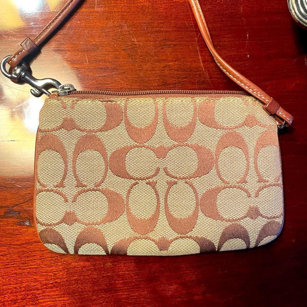 Coach wristlet with strap